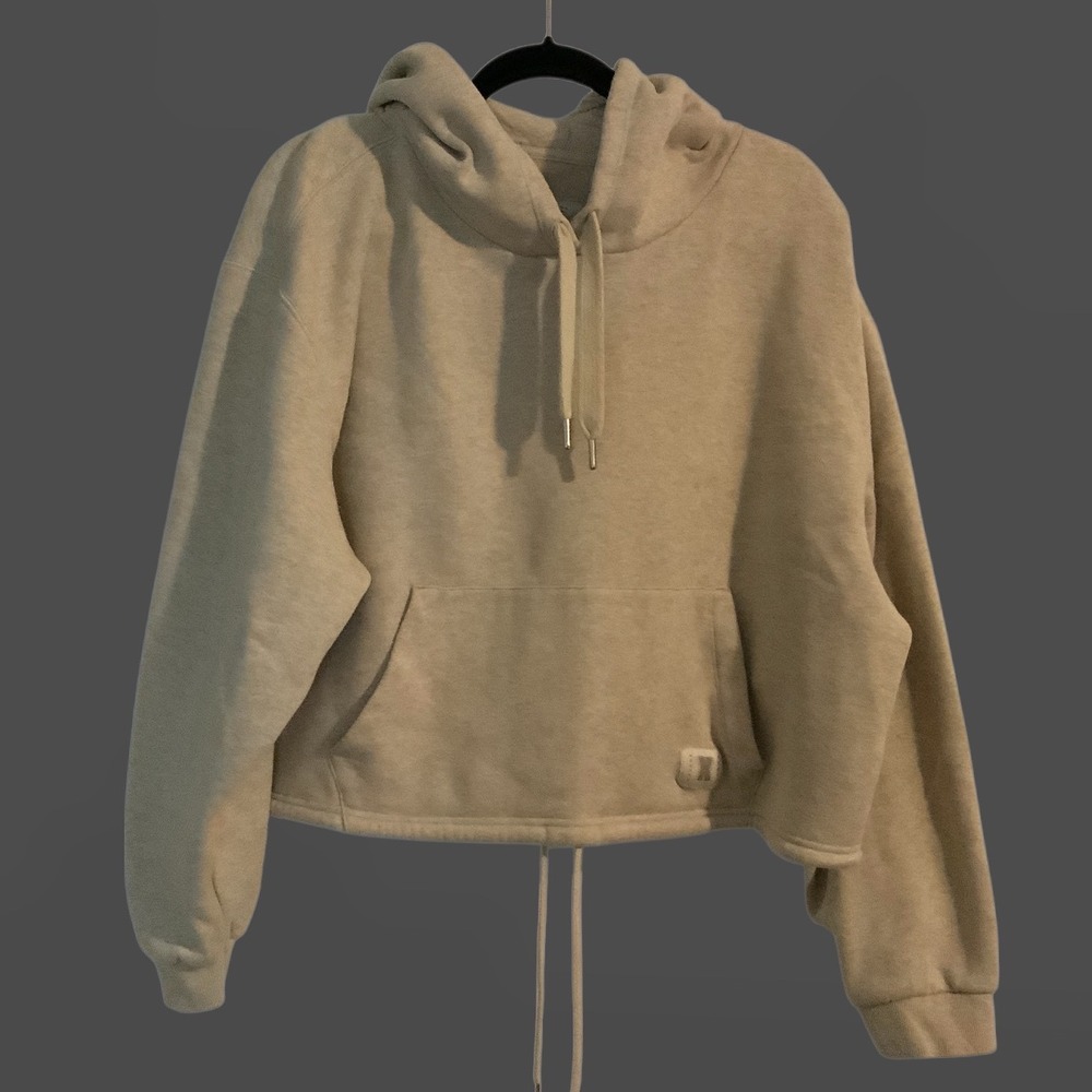 Savage X Fenty Hooded Cropped Sweatshirt in wheat‎ color size 3X